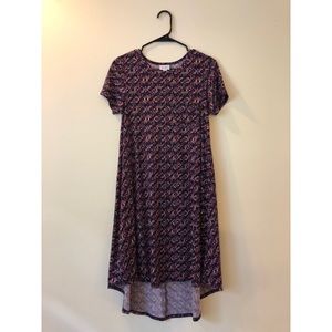 LuLaRoe XS Carly Dress - worm twice